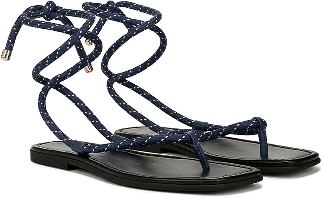 Rope Flat Sandals for Women Strappy Open Toe Thong Sandals Summer Slingback Slip On Slide Sandals... | Amazon (US)