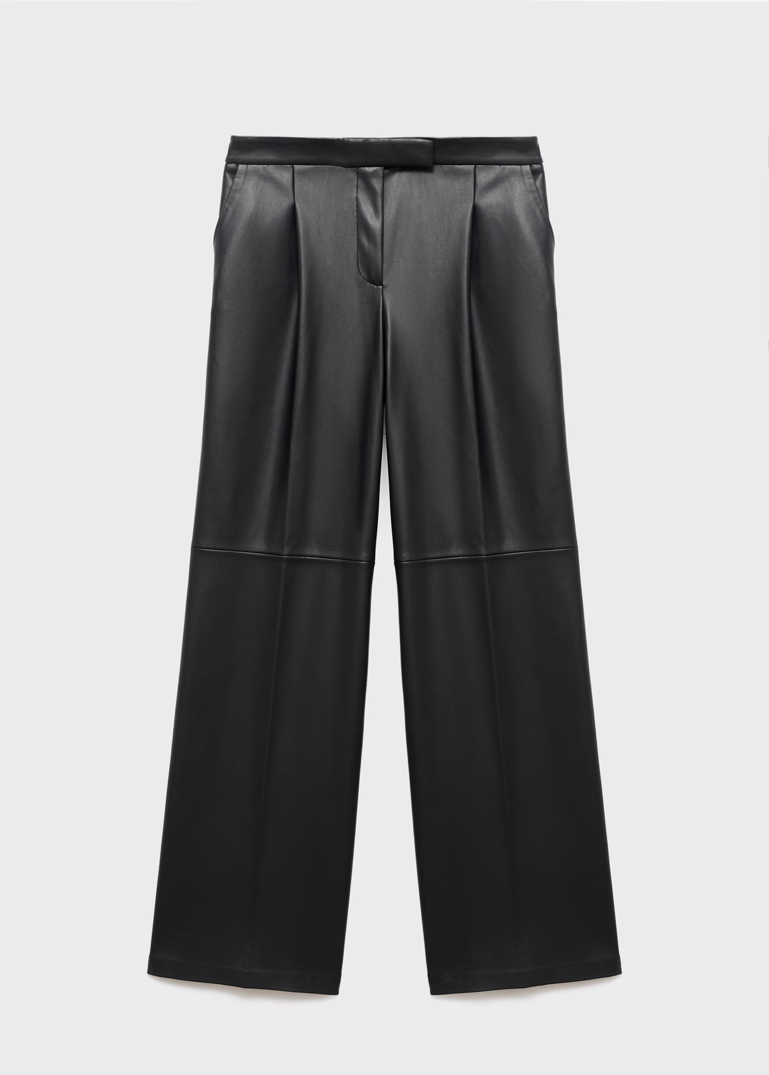 Wide-leg faux-leather pants | Mango (US/MX/AU)