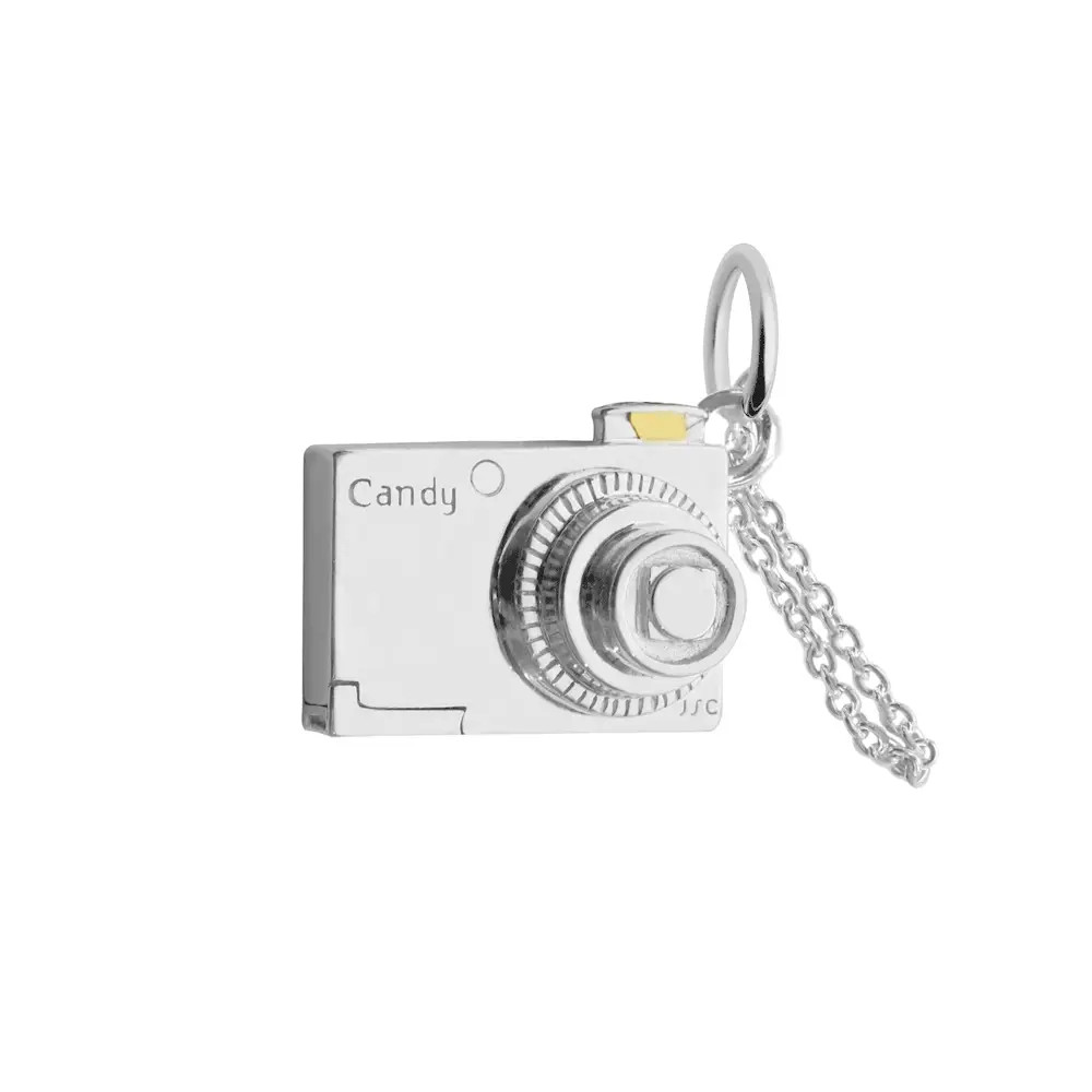 Camera Charm Two-Tone Silver | Jet Set Candy (US)