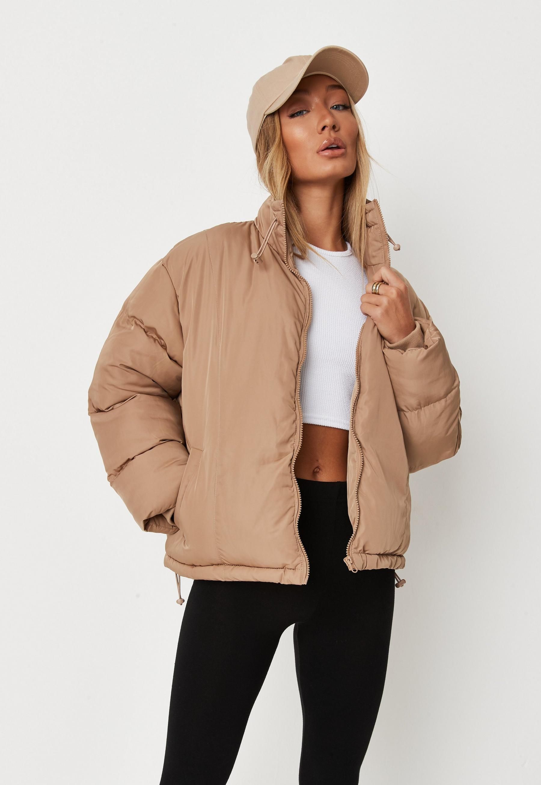 Missguided - Petite Brown Pillow Puffer Jacket | Missguided (US & CA)