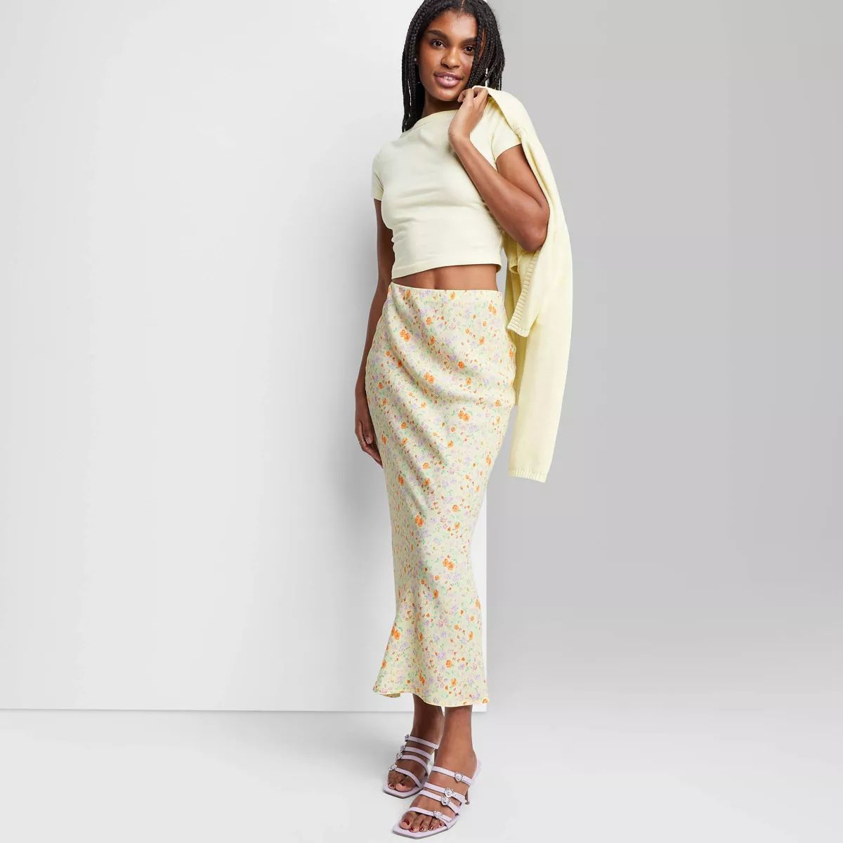 Women's Maxi Skirt - Wild Fable™ Light Yellow Floral XS | Target