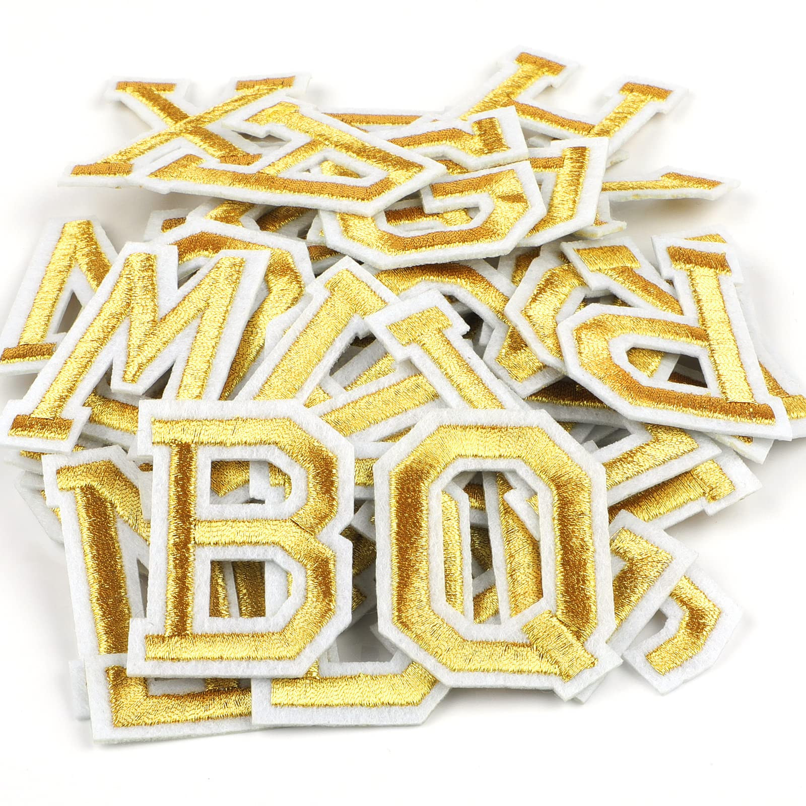 Iron On Letters, 52 Pcs Letter Patches with Ironed Adhesive, Decorate Iron on Letter Patches, Alp... | Amazon (US)