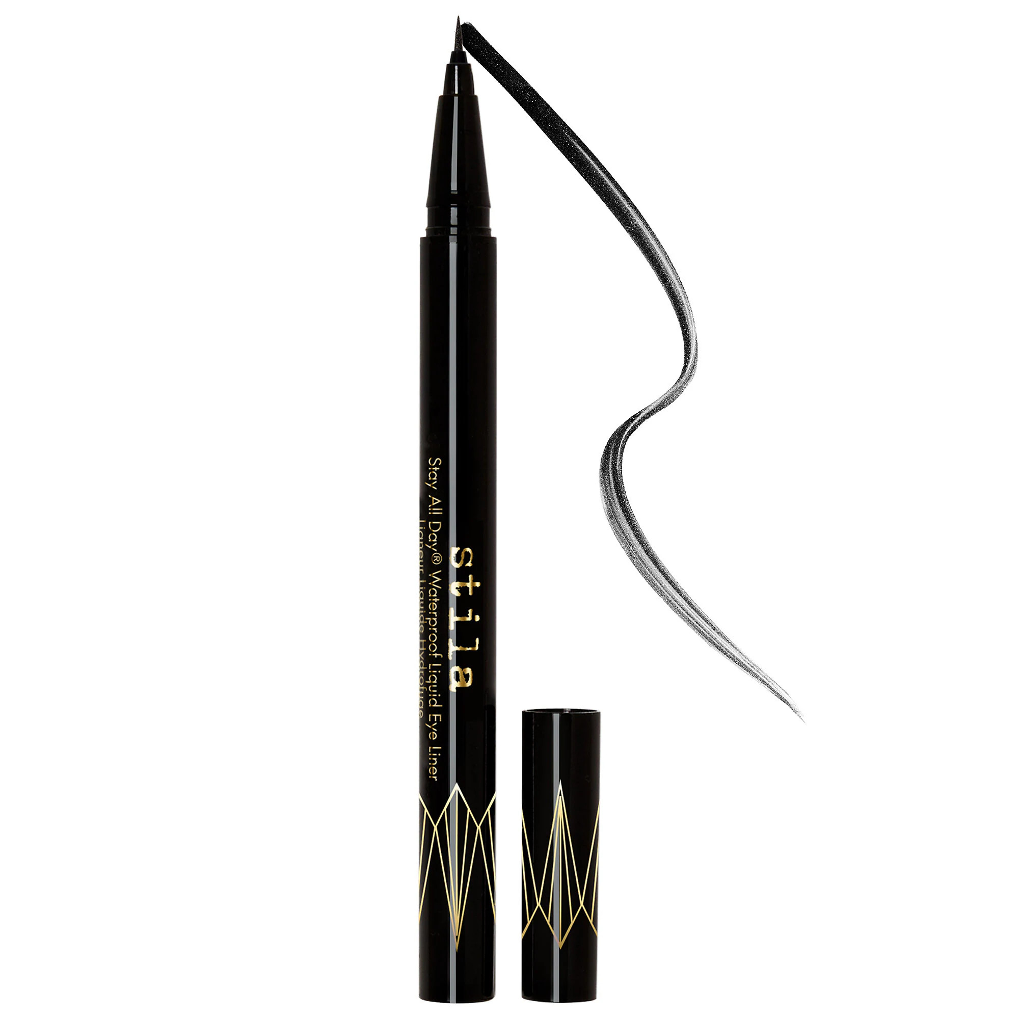 stila Stay All Day Waterproof Liquid Eye Liner - Micro Tip Intense Black .016 oz / 0.5 mL | Sephora (US)