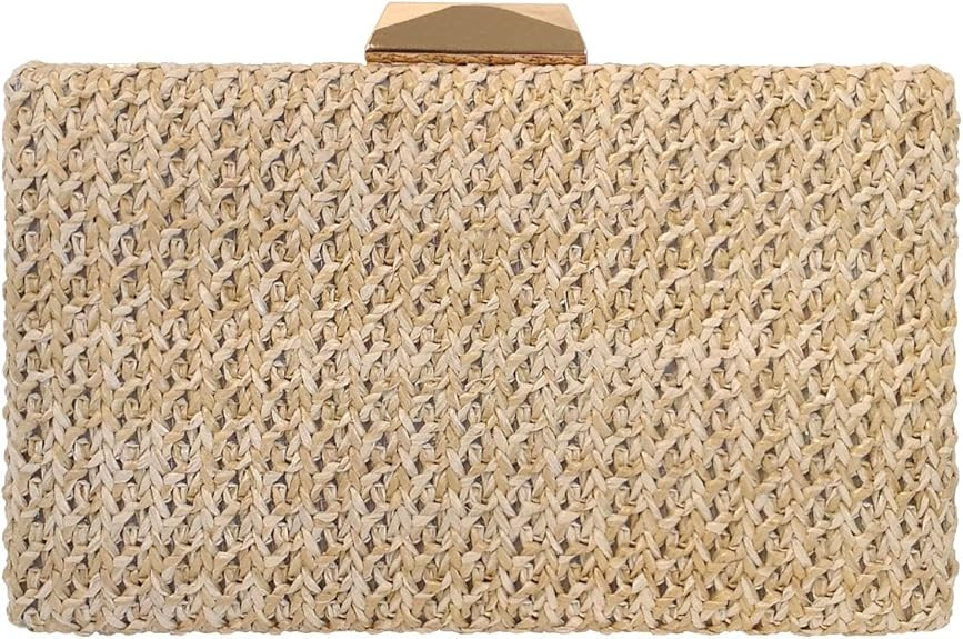 Natural Straw Box Clutch | Amazon (US)