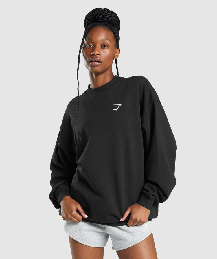Gymshark Training Oversized Sweatshirt - Black | Gymshark US