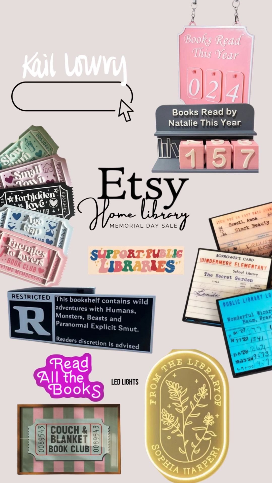 Etsy home library 📚 Memorial Day must haves! 

#LTKGiftGuide #LTKSaleAlert #LTKHome