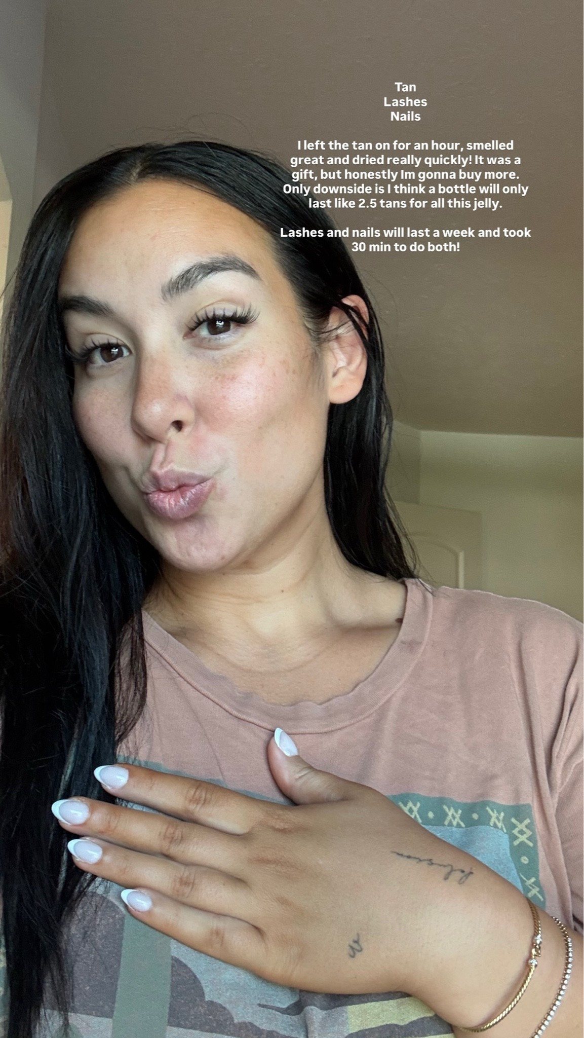 Linking tan and nails! Find the lashes on my ShopMy!