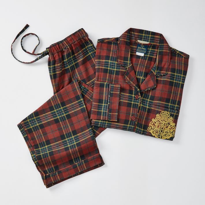 Harry Potter™ Hogwarts™ Plaid Organic Pajama Set | Pottery Barn Teen