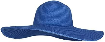 WITHMOONS Straw Hats for Women Floppy Sun Blue Hats Beach Wide Brim Oversized UPF 50 with Strap S... | Amazon (US)