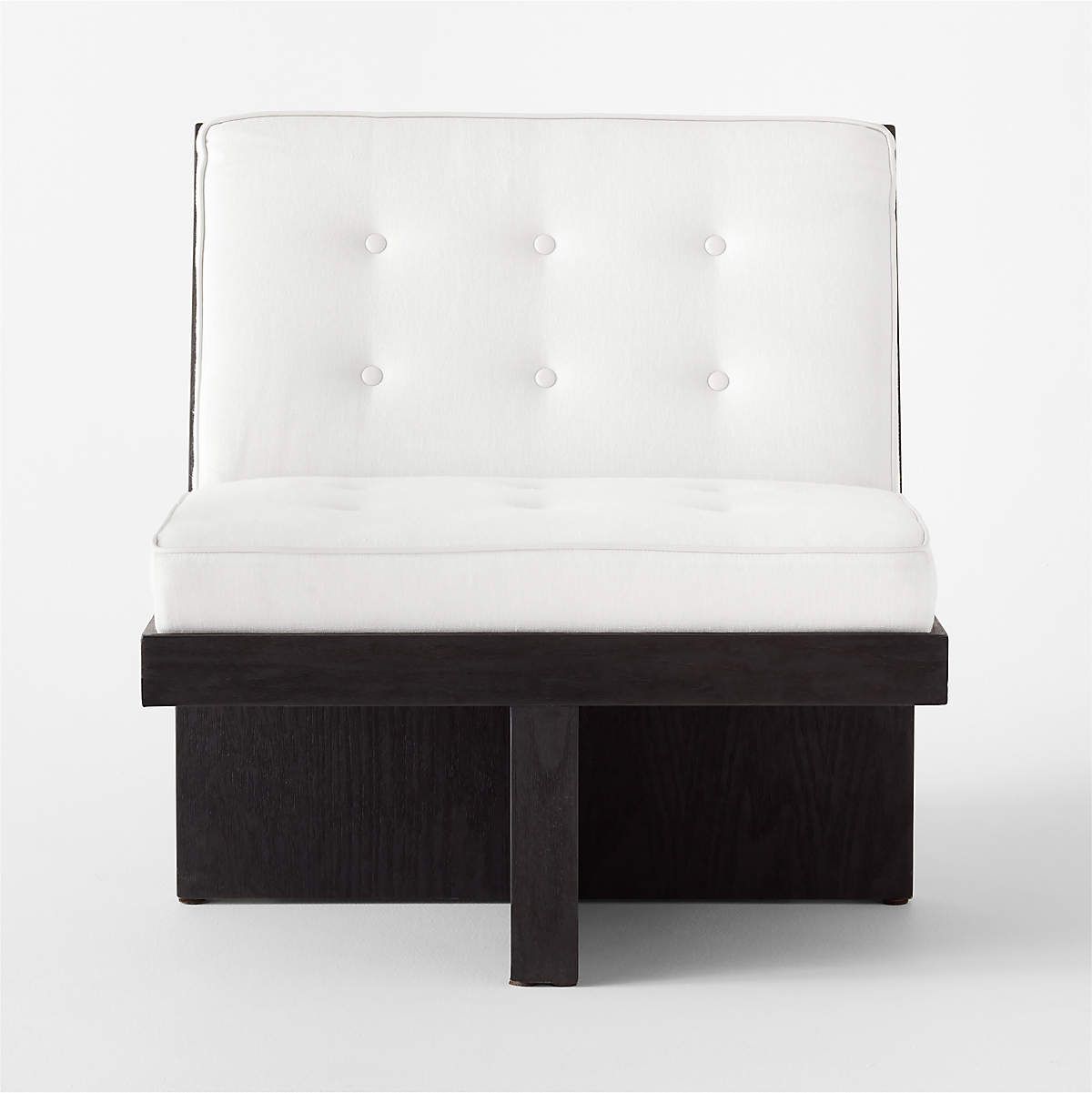 Wright White Linen Lounge Chair + Reviews | CB2 | CB2