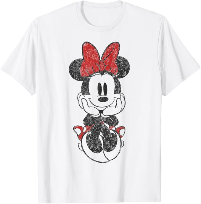 Disney Mickey and Friends Minnie Mouse Vintage Sitting T-Shirt | Amazon (US)