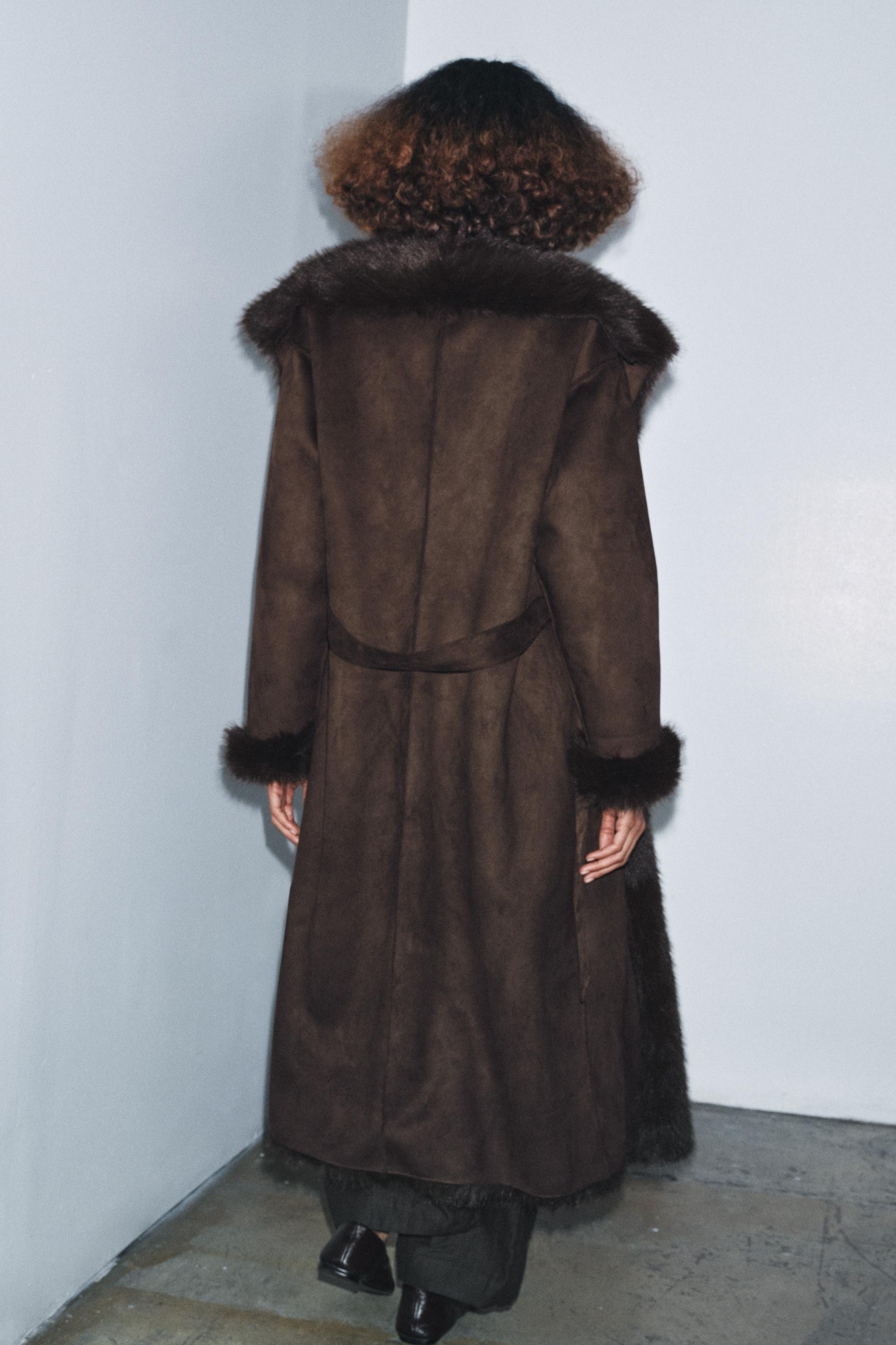 BELTED FAUX FUR COAT ZW COLLECTION | Zara US