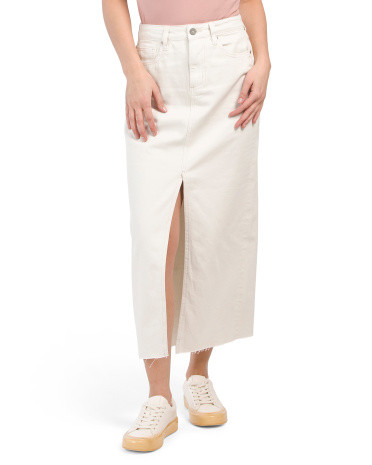 The Peyton Front Slit Midi Skirt | TJ Maxx