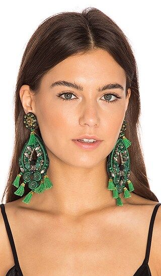 Ranjana Khan Chandelier Earring in Green | Revolve Clothing (Global)