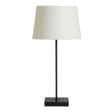 Manvi Rustic Black Metal Accent Lamp Base | World Market