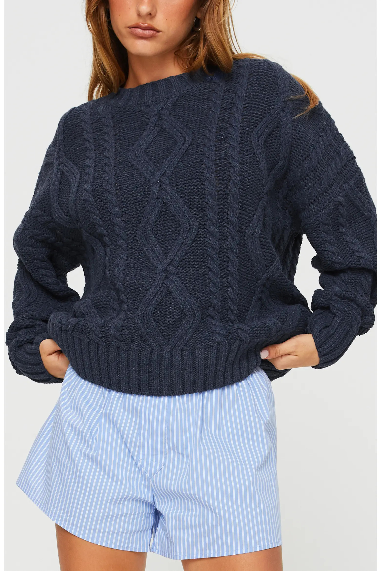 Princess Polly Anaya Oversize Aran Knit Sweater (Women) | Nordstrom | Nordstrom