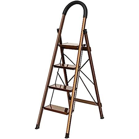 4 Step Ladder, Folding Step Stool with Handgrip, Anti-Slip and Wide Pedal, Aluminum Portable Lightwe | Amazon (US)