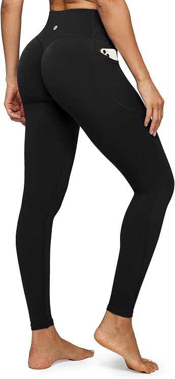 Heathyoga Scrunch Butt Lifting Leggings with Pockets for Women Yoga Pants | 2 Side Pockets, 25 In... | Amazon (US)
