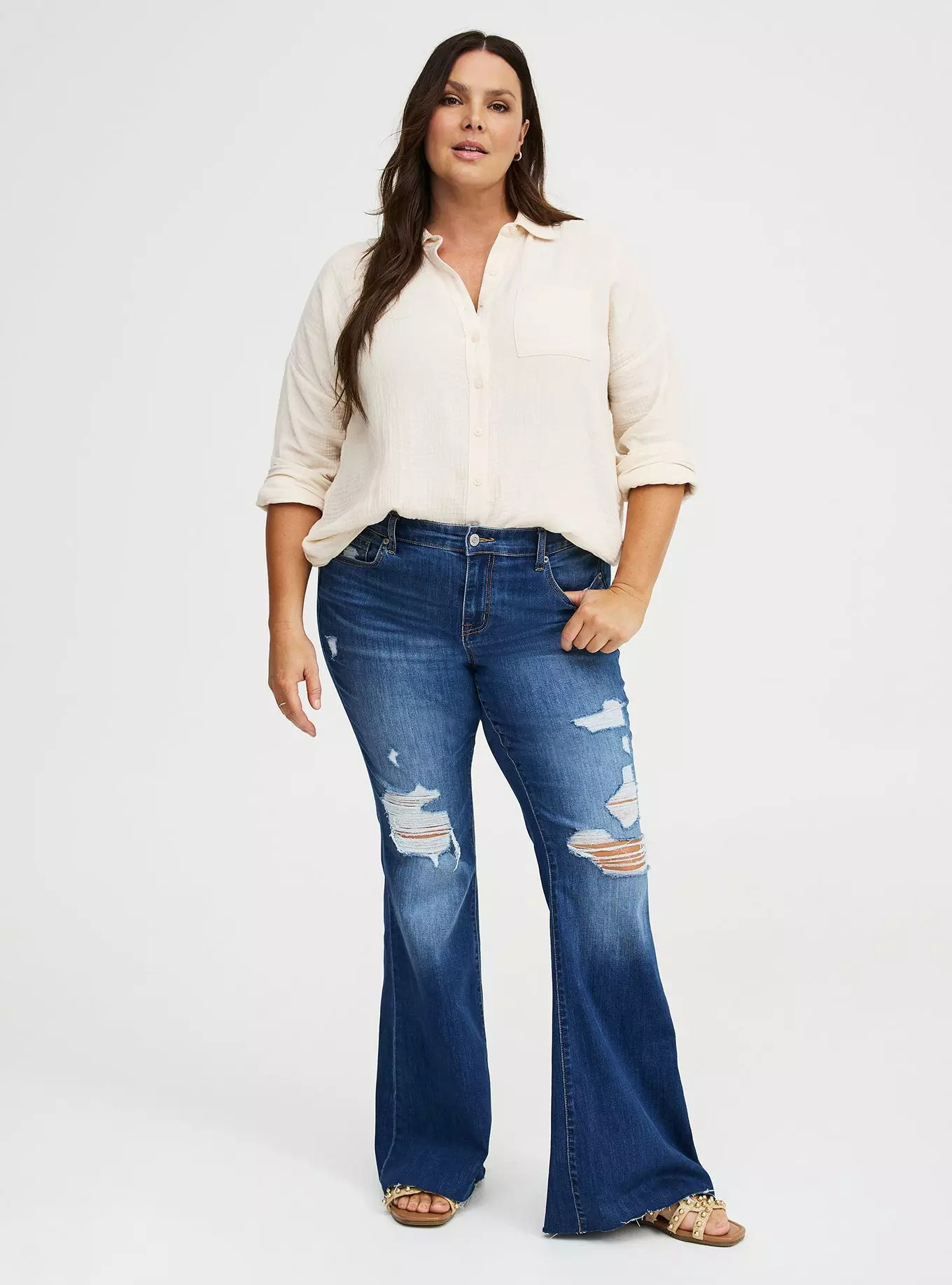 Perfect Super-Flare Mid-Rise Jean | Torrid (US & Canada)