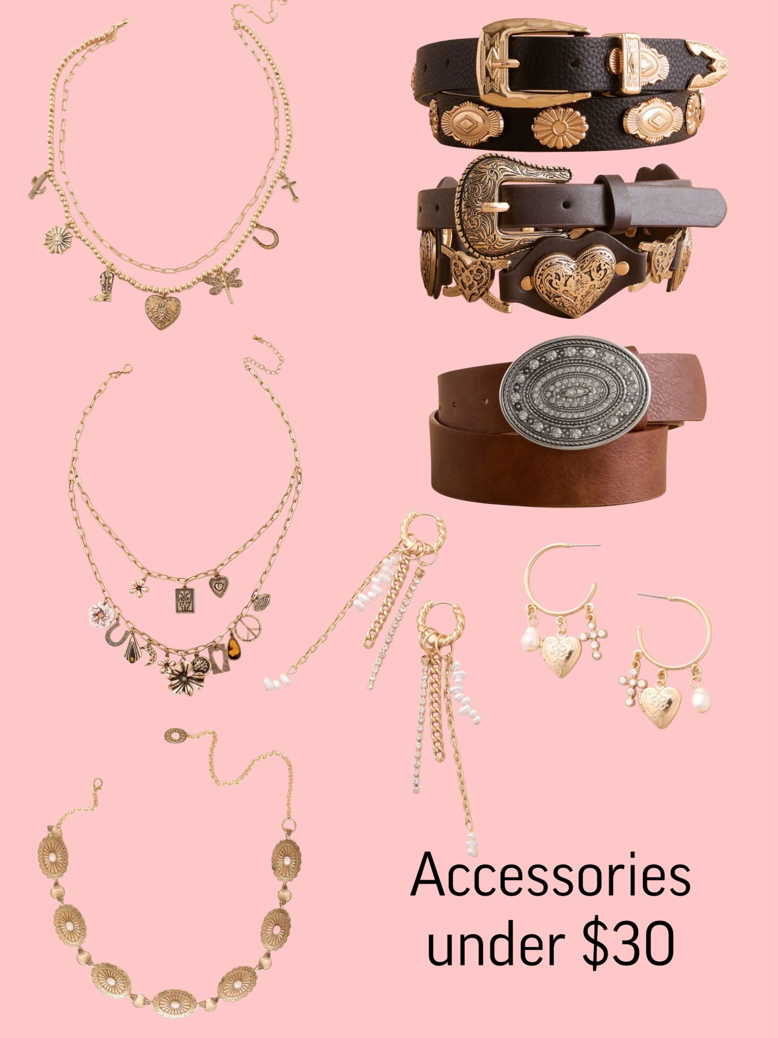 Accessories under $30! Jewelry and belts 

#LTKSeasonal #LTKFindsUnder50