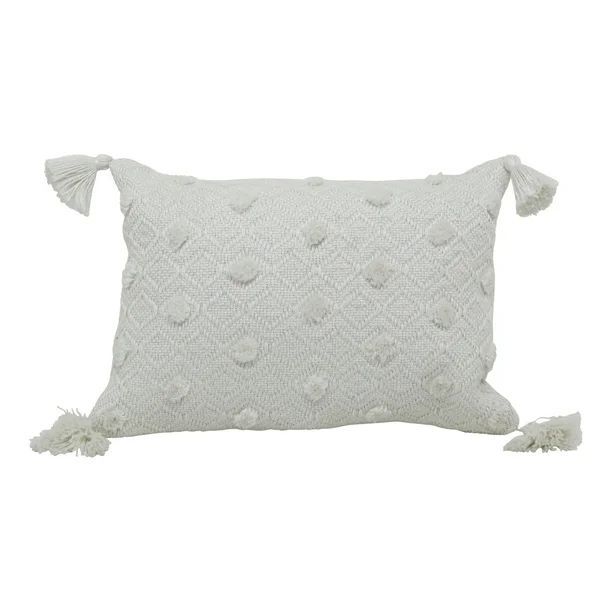 Better Homes & Gardens 13" x 19" Outdoor Toss Pillow, Ivory Woven, Rectangle, 1 Pillow per Pack -... | Walmart (US)