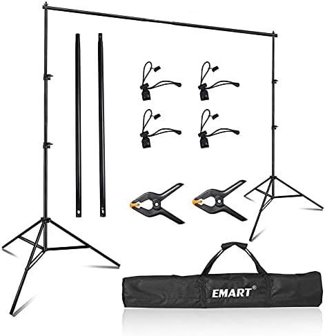 EMART Photography Backdrop Stand, 8 x 8 ft Adjustable Photo Background Holder, Back Drop Banner Stan | Amazon (US)