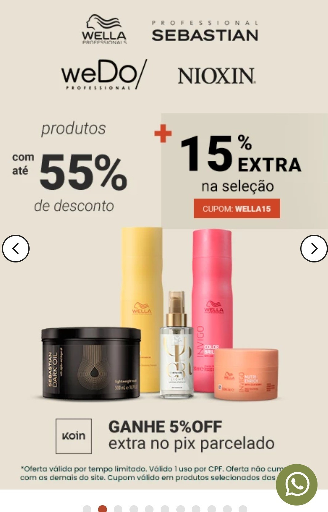 Produtos Wella com desconto!! Corre aproveitar!!🏃‍♀️🏃‍♂️#Wellington #promoção #cabelos 

#LTKbeauty #LTKbrasil #LTKsalealert
