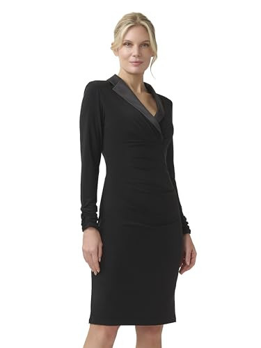 Adrianna Papell Women's Jersey Tuxedo Dress, Black, 4 | Amazon (US)