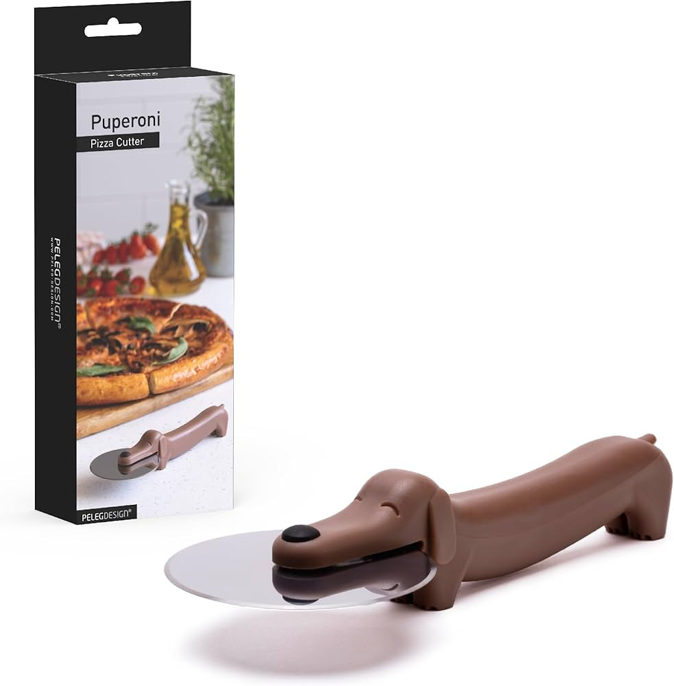 Peleg Design Puperoni Cute Pizza Cutter Wheel – Dog-Shaped Plastic Pizza Cutter Wheel with Stai... | Amazon (US)