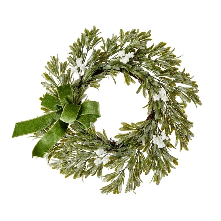 White Berry Christmas Decorative Wreath, 24 in, by Holiday Time - Walmart.com | Walmart (US)
