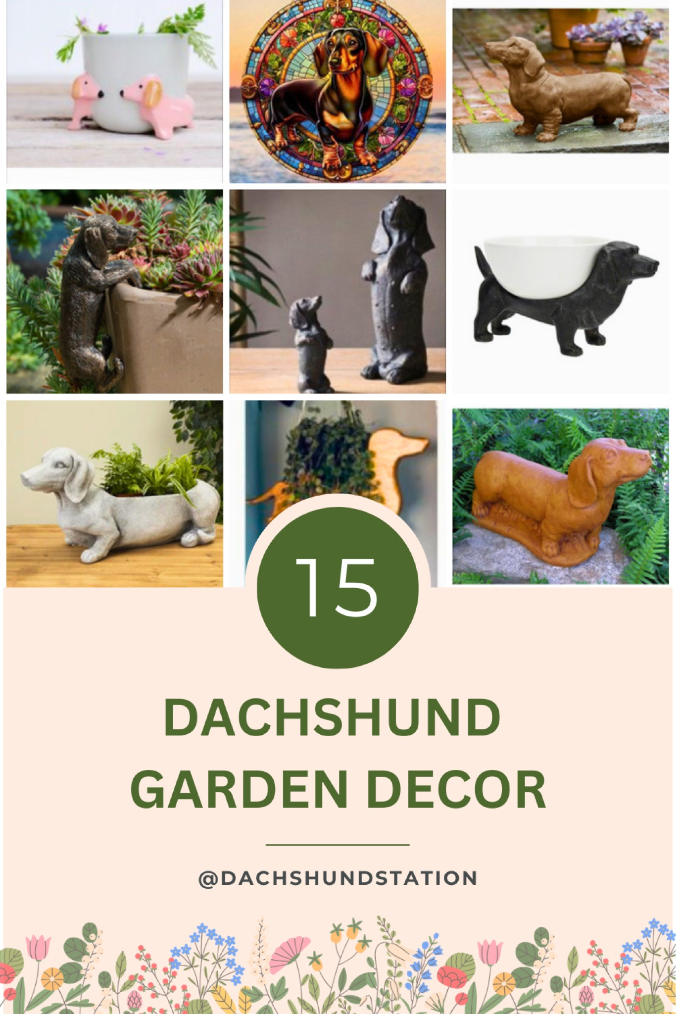 Dachshund Garden Decor.🐾🪴
#doxiefinds

#LTKGiftGuide #LTKHome #LTKPets