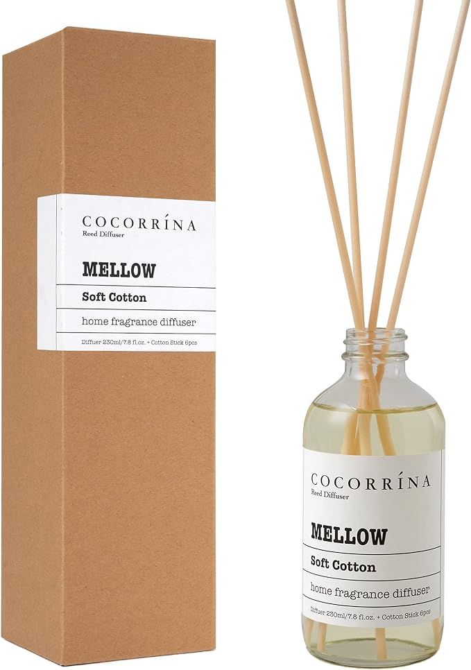 Cocorrína Reed Diffuser Set, 7.8 Oz Soft Cotton Reed Diffuser Oil Refill for Home, Frangrance Di... | Amazon (US)