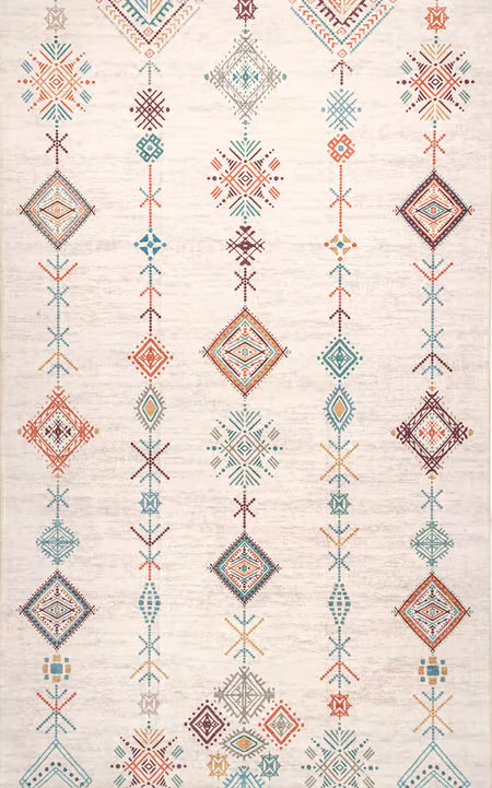 Light Gray Barbara Striped Wonder Washable Area Rug | Rugs USA