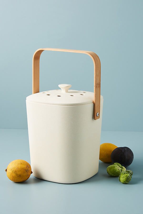 Bamboozle Compost Bin By Anthropologie in White Size ALL | Anthropologie (US)