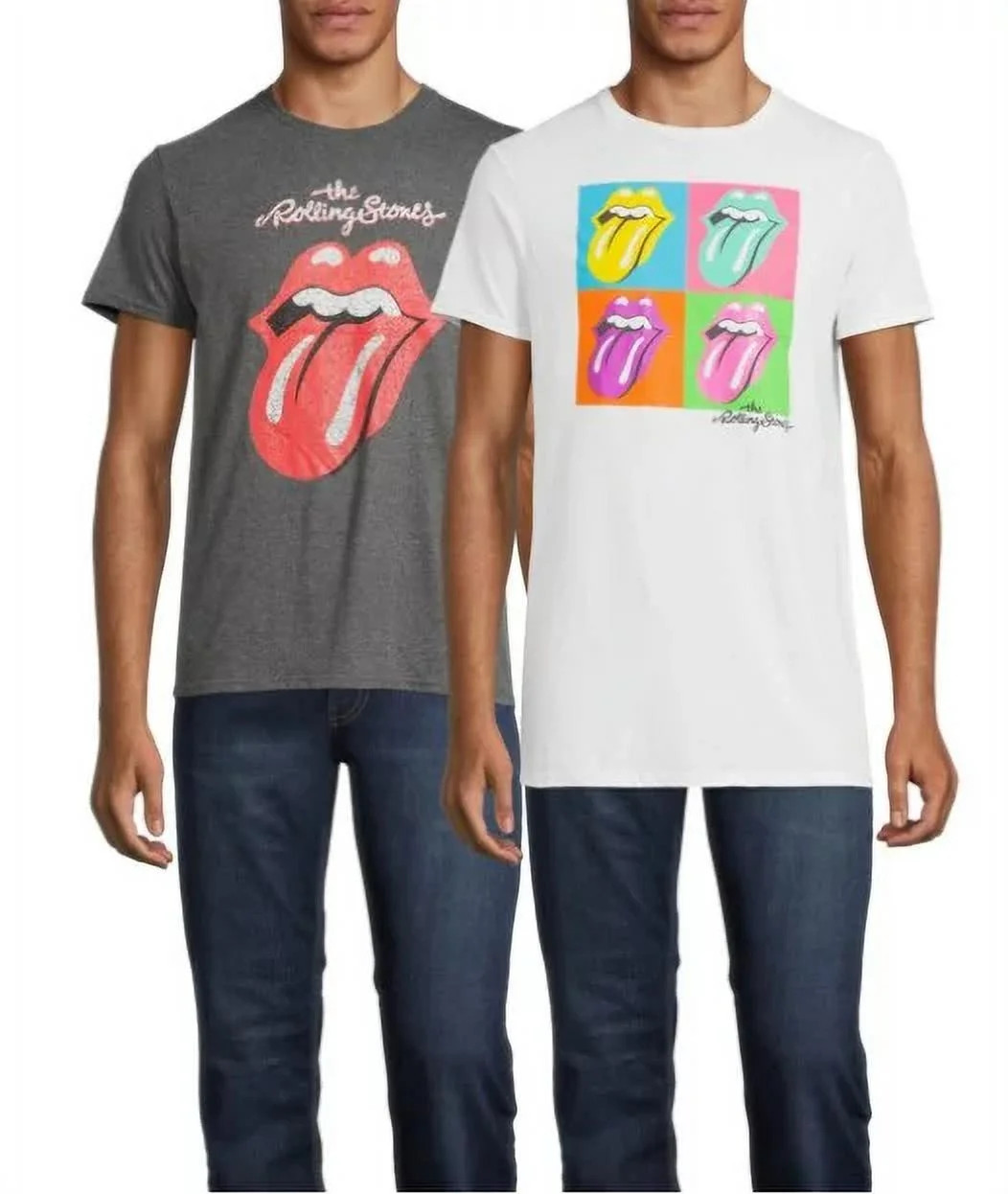 Rolling Stones Men's & Big Men's Icon and Pop Art Graphic T-shirts, 2-Pack, Sizes S-3XL | Walmart (US)