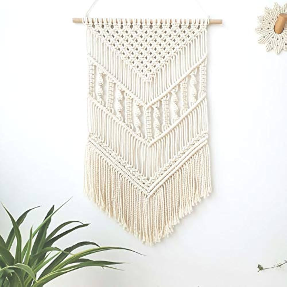 Fashionstorm Macrame Wall Hanging Tapestry Boho Macrame Tapestry Woven Home Decor Wall Pediment | Amazon (US)
