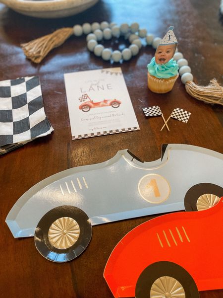 Baby boy first birthday party details // vintage race car// life in the fast lane // cupcake toppers// cute plates // napkins // invitation 

#LTKbaby #LTKkids #LTKfamily
