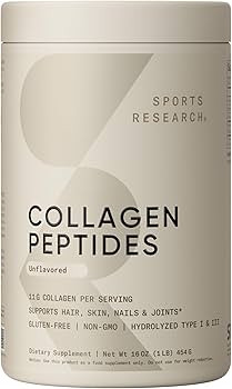 Sports Research\u00ae Collagen Peptides Protein Powder, 16oz (Unflavored) | Amazon (US)