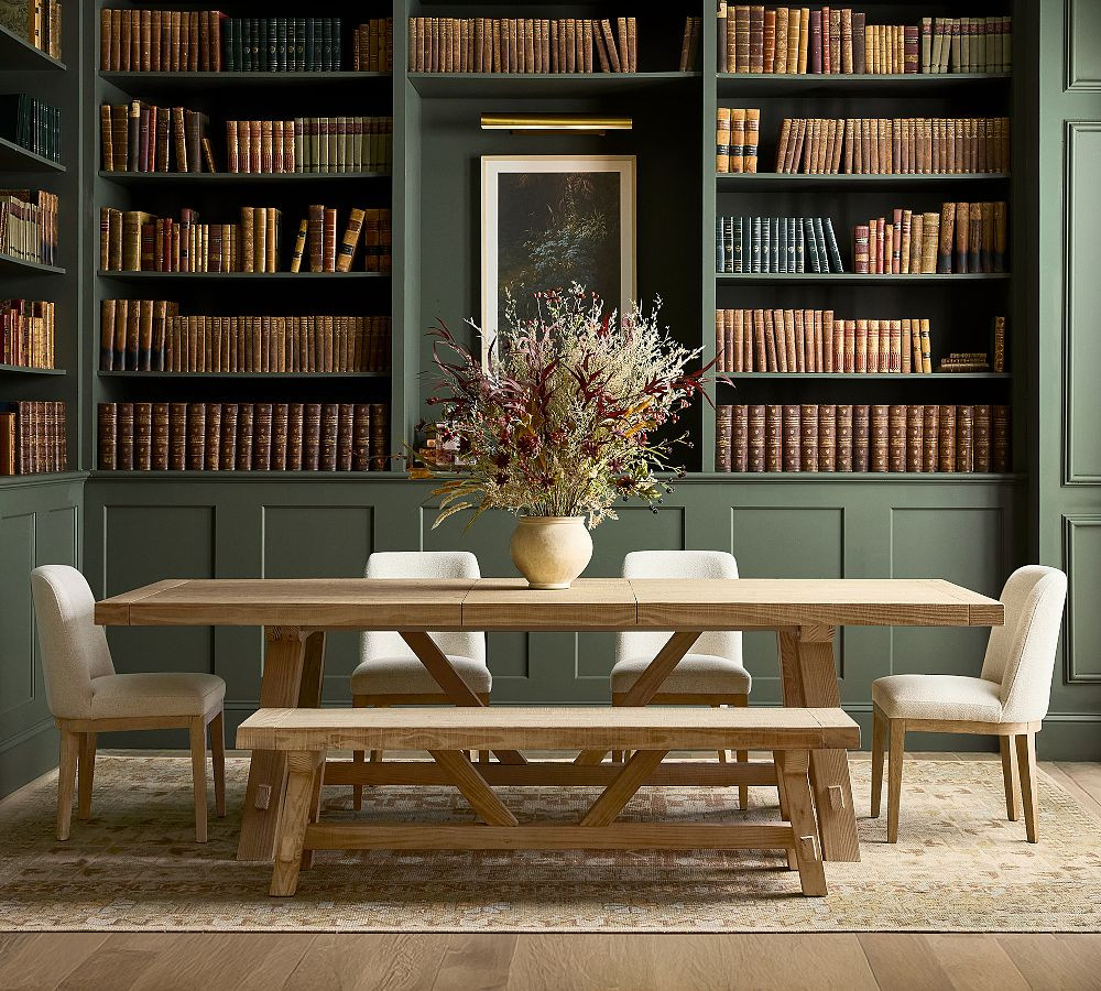 Farmhouse Trestle Extendable Dining Table (84"-104") | Pottery Barn (US)