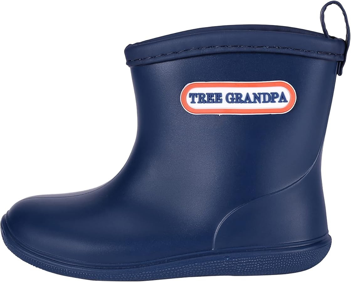 Tree Grandpa Toddler Rain Boots for Boys Girls Waterproof Baby Kids Rain Boots With Easy-on | Amazon (US)