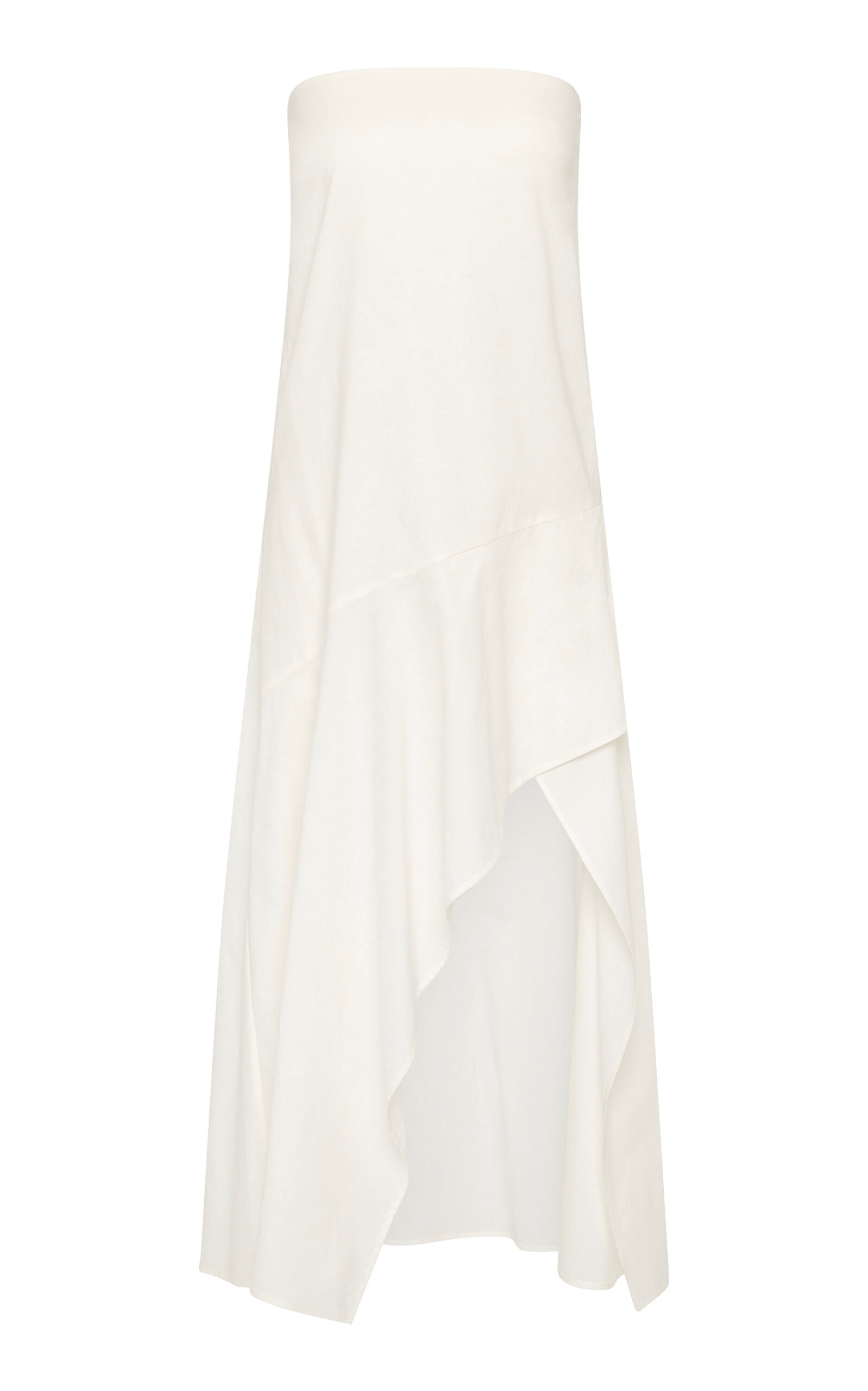 Strapless Cotton Oxford Midi Dress | Moda Operandi (Global)