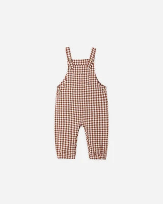 Baby Overalls Brick Check | Rylee + Cru