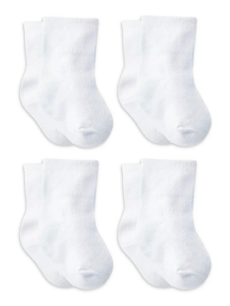 Gerber Baby Gender Neutral White Wiggle-Proof Jersey Socks, 4-Pack, Sizes 0/6 Months - 6/12 Month... | Walmart (US)