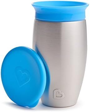 Munchkin Miracle Stainless Steel 360 Sippy Cup, Blue, 10 Ounce | Amazon (US)
