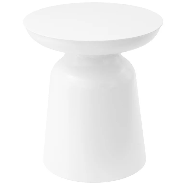 Poly & Bark Signy Drum Stool in White | Walmart (US)