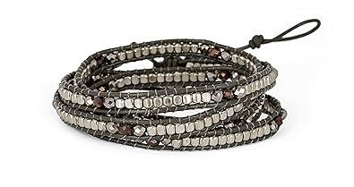 SPUNKYsoul Leather Faceted Statement 4 Wrap Bracelet Collection | Amazon (US)