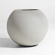 Sphere Small Light Grey Indoor/Outdoor Planter Pot + Reviews | Crate & Barrel | Crate & Barrel