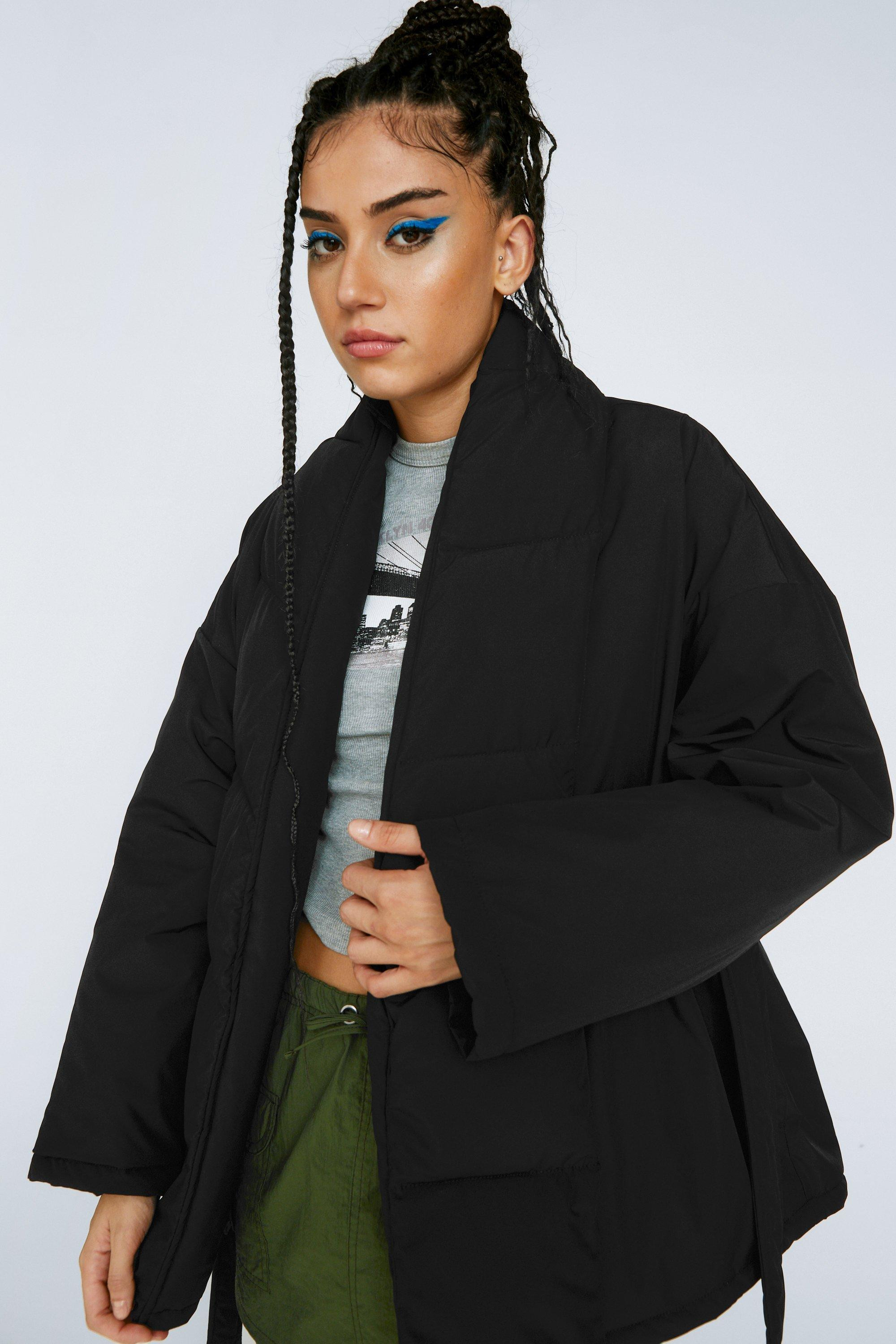 Oversized Padded Belted Long Sleeve Jacket | Nasty Gal UK (+IE)