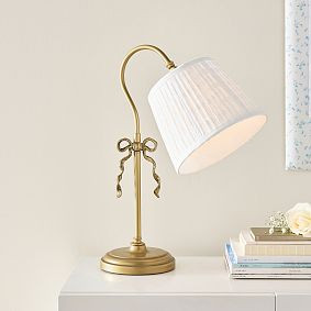 LoveShackFancy Eyelet Bow Task Lamp (20") | Pottery Barn Teen