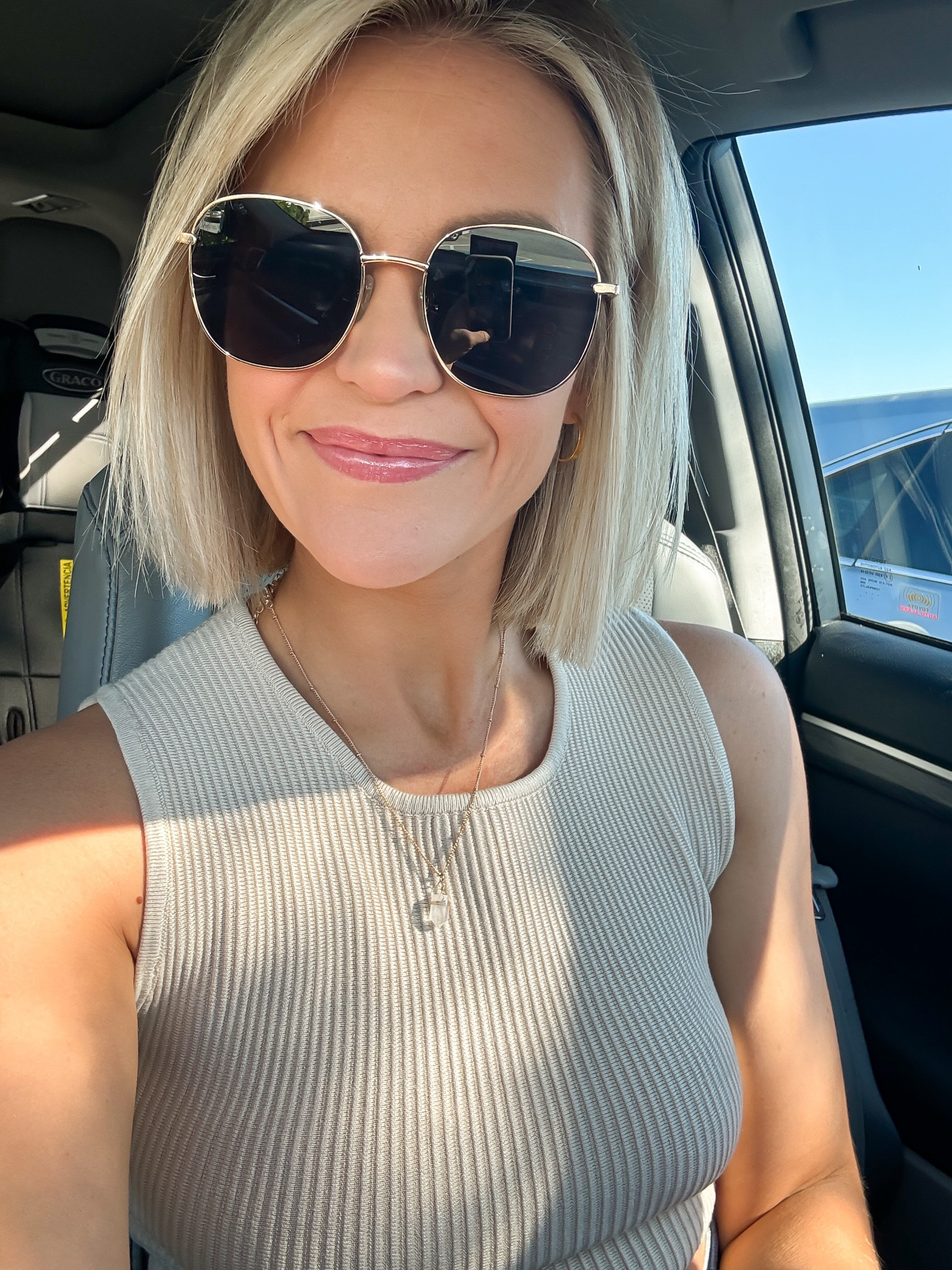 Sharing these $15 Amazon sunglasses and some of my makeup! 

This top is old from TJ maxx and necklace is Francesca’s! 

#LTKBeauty #LTKFindsUnder50 #LTKTravel
